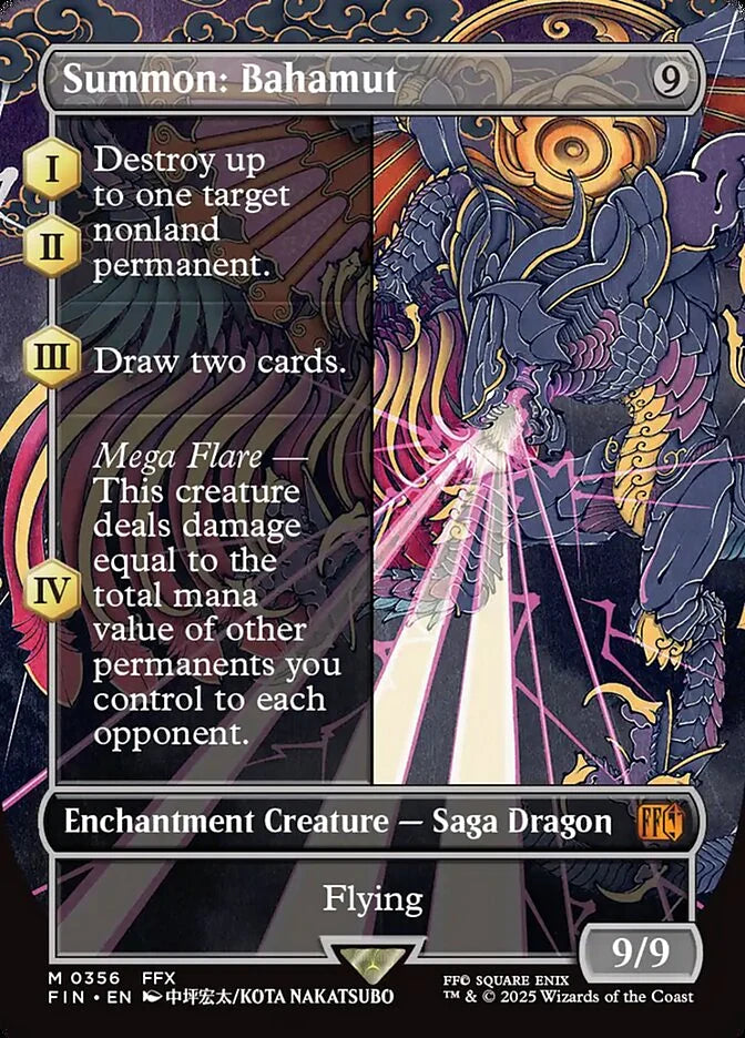 Summon: Bahamut 356 Borderless Mythic - MTG fin card