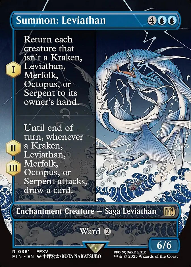 Summon: Leviathan 361 Borderless Rare - MTG fin card