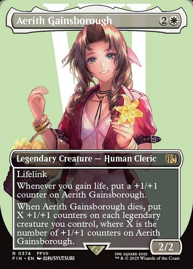 Aerith Gainsborough 374 Borderless Rare - MTG fin card