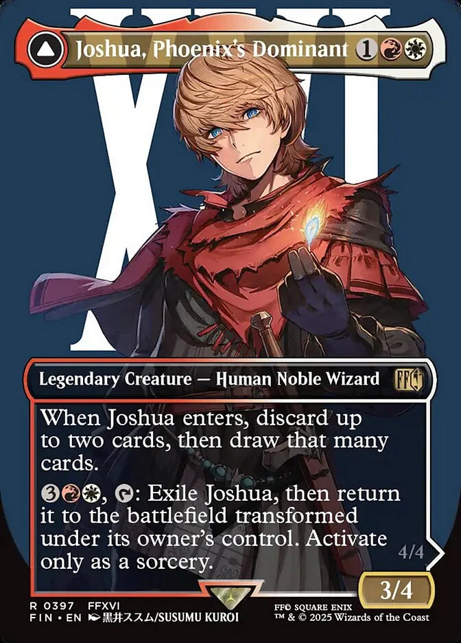 Joshua, Phoenix's Dominant // Phoenix, Warden of Fire 397 Borderless Rare - MTG fin card
