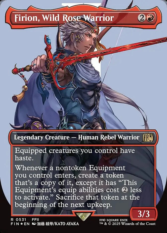 Firion, Wild Rose Warrior 531 Borderless Rare - MTG fin card