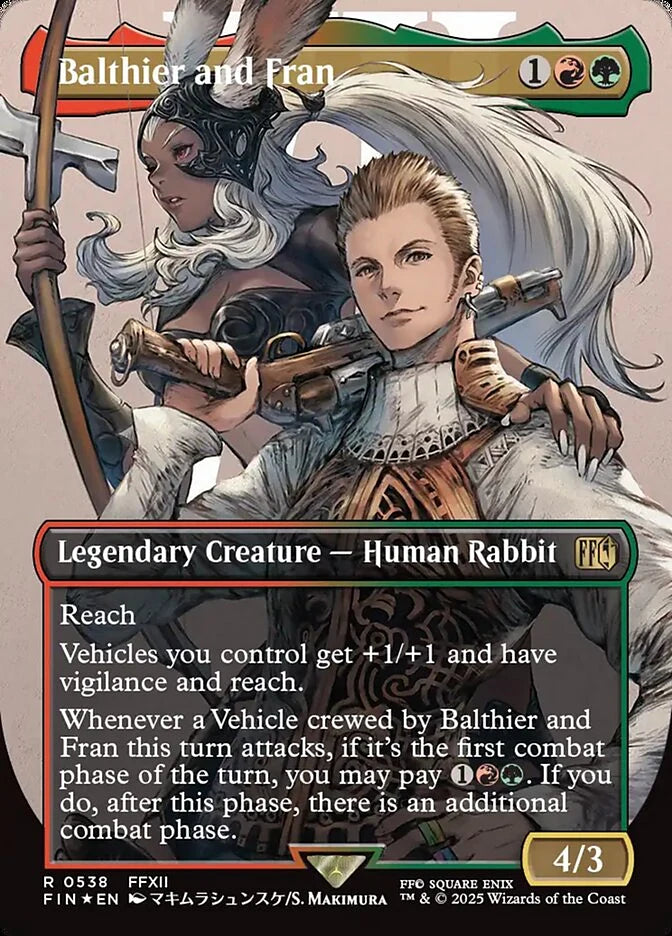 Balthier and Fran 538 Borderless Rare - MTG fin card