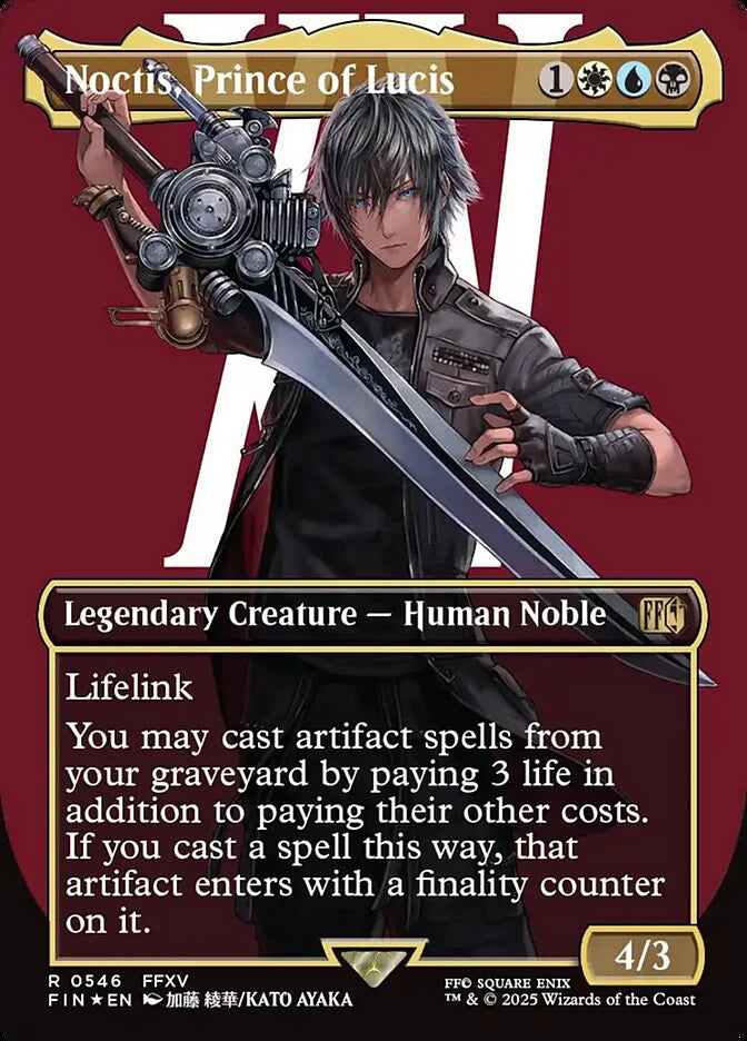 Noctis, Prince of Lucis 546 Borderless Rare - MTG fin card