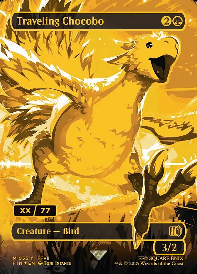 Traveling Chocobo 551f Serialized Mythic - MTG fin card