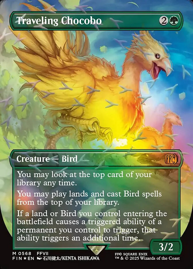 Traveling Chocobo 568 Borderless Mythic - MTG fin card