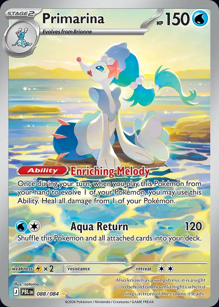 Primarina 88 Illustration Rare - EN-me5 card