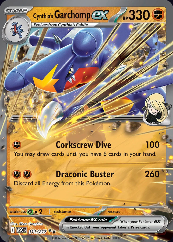 Cynthia's Garchomp ex 111 Double Rare (ex) · Ascended Heroes (EN) - Bundle card