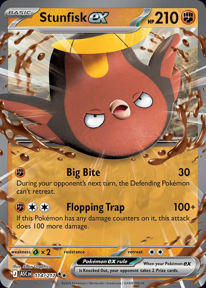Stunfisk ex 114 Double Rare (ex) · Ascended Heroes (EN) - Bundle card