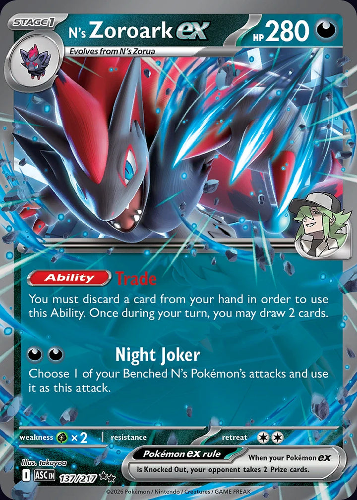 N's Zoroark ex 137 Double Rare (ex) · Ascended Heroes (EN) - Bundle card