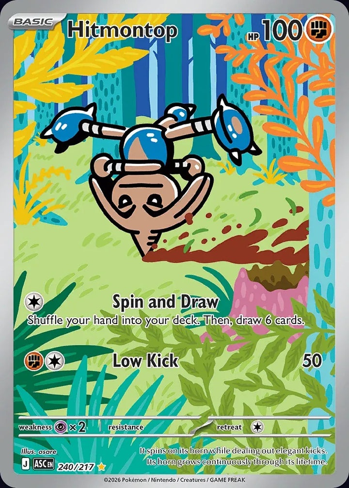 Hitmontop 240 Illustration Rare · Ascended Heroes (EN) - Bundle card