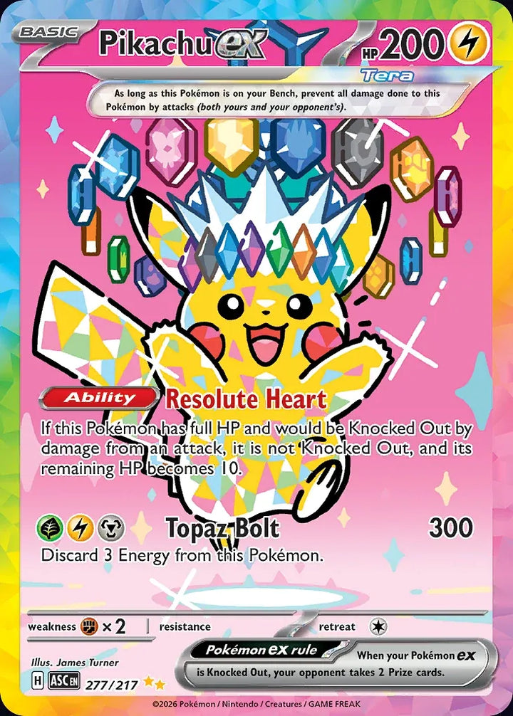 Pikachu ex 277 Special Illustration Rare · Ascended Heroes (EN) - Bundle card