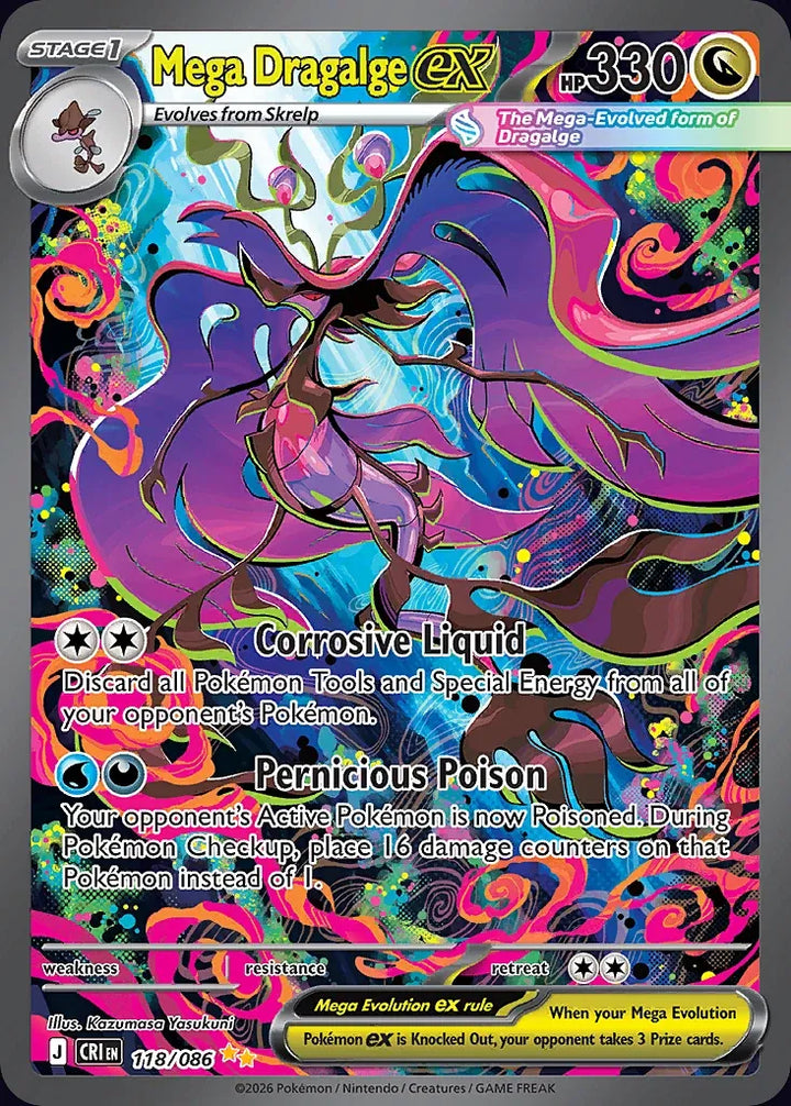 Mega Dragalge ex 118 Special Illustration Rare · Chaos Rising (EN) - Bundle card