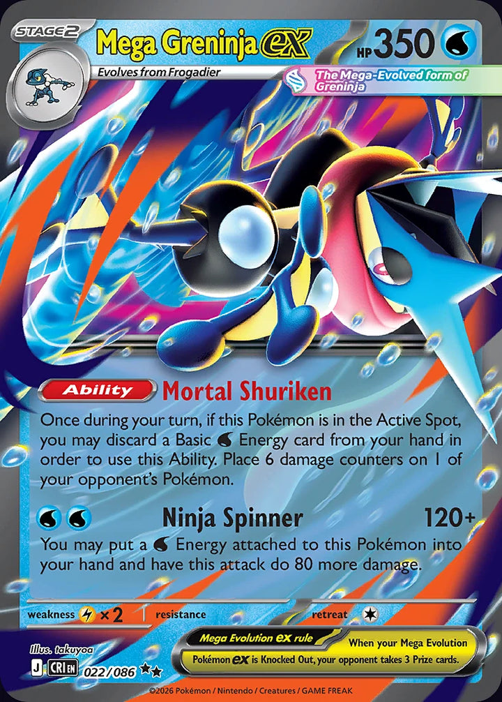 Mega Greninja ex 22 Double Rare (ex) · Chaos Rising (EN) - Bundle card