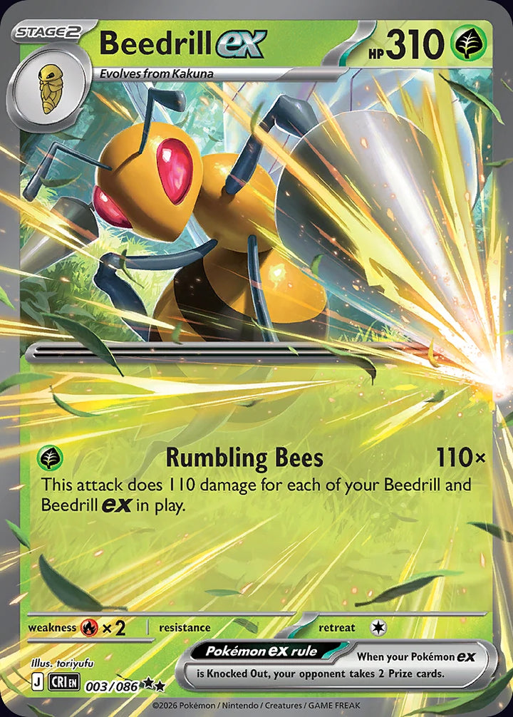 Beedrill ex 3 Double Rare (ex) · Chaos Rising (EN) - Bundle card