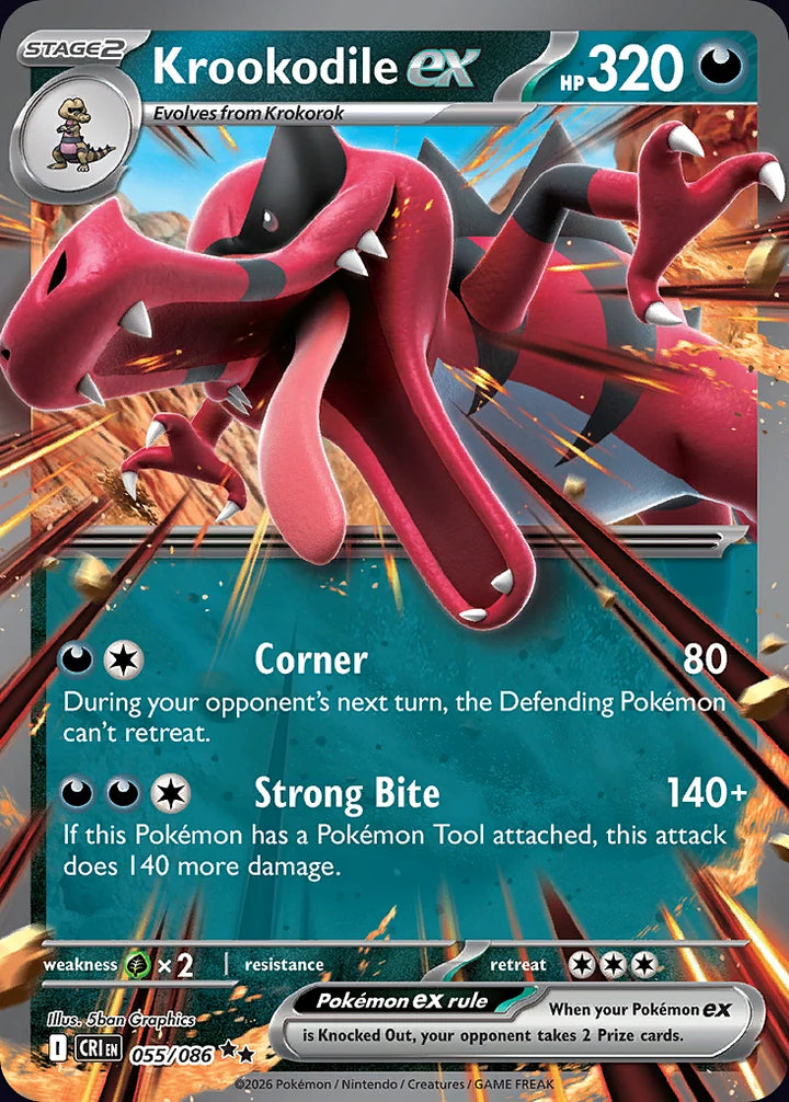 Krookodile ex 55 Double Rare (ex) · Chaos Rising (EN) - Bundle card