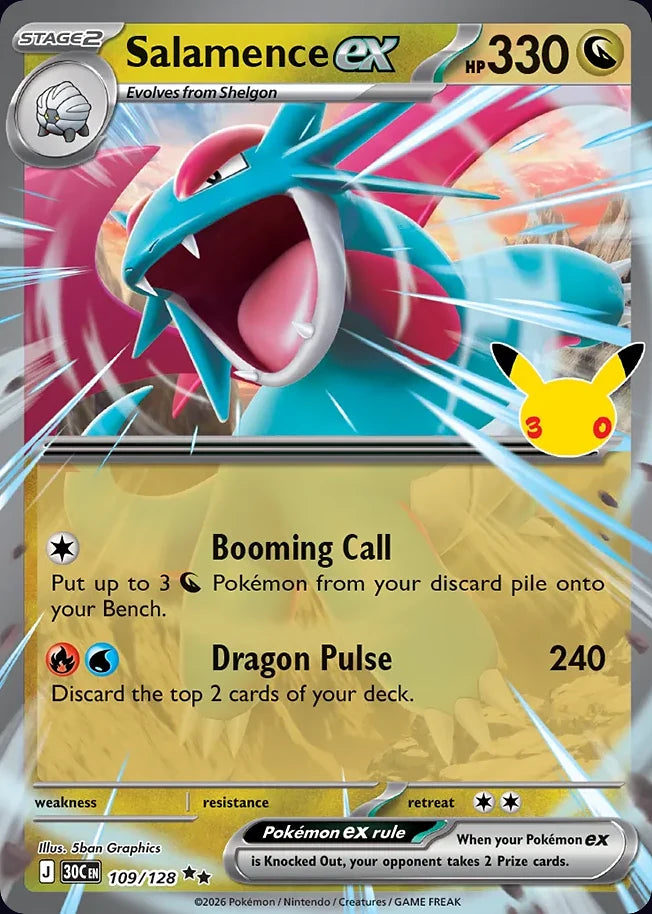 Salamence ex 109 Double Rare (ex) · 30th Celebration (EN) - Bundle card