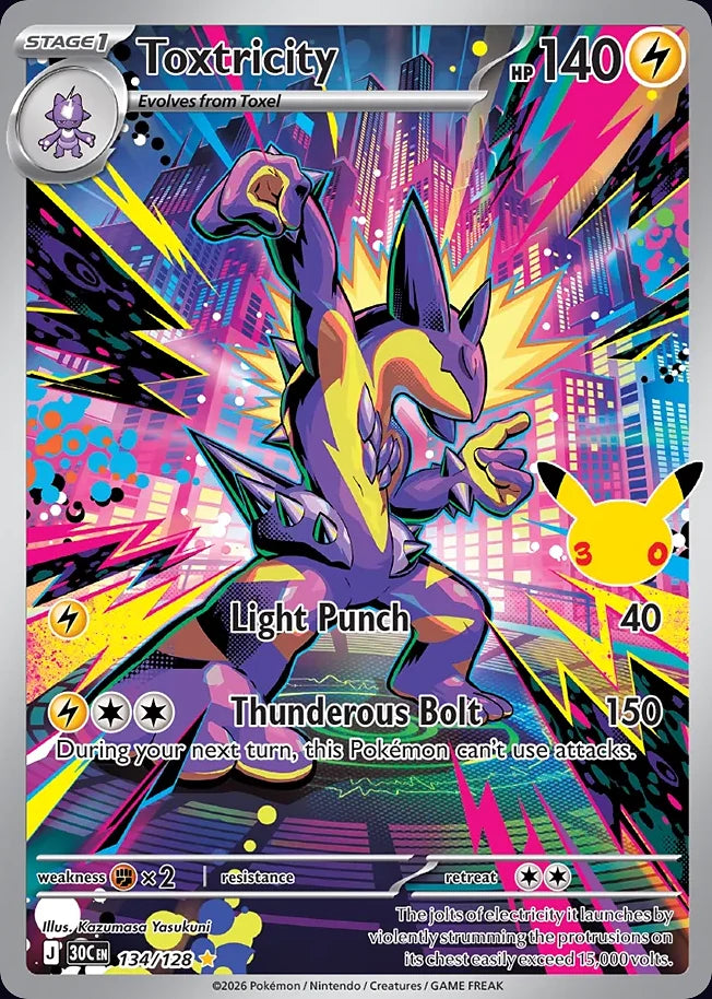 Toxtricity 134 Illustration Rare · 30th Celebration (EN) - Bundle card