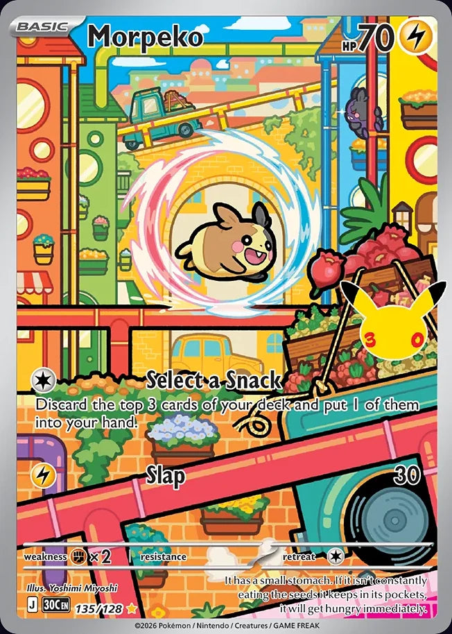 Morpeko 135 Illustration Rare · 30th Celebration (EN) - Bundle card