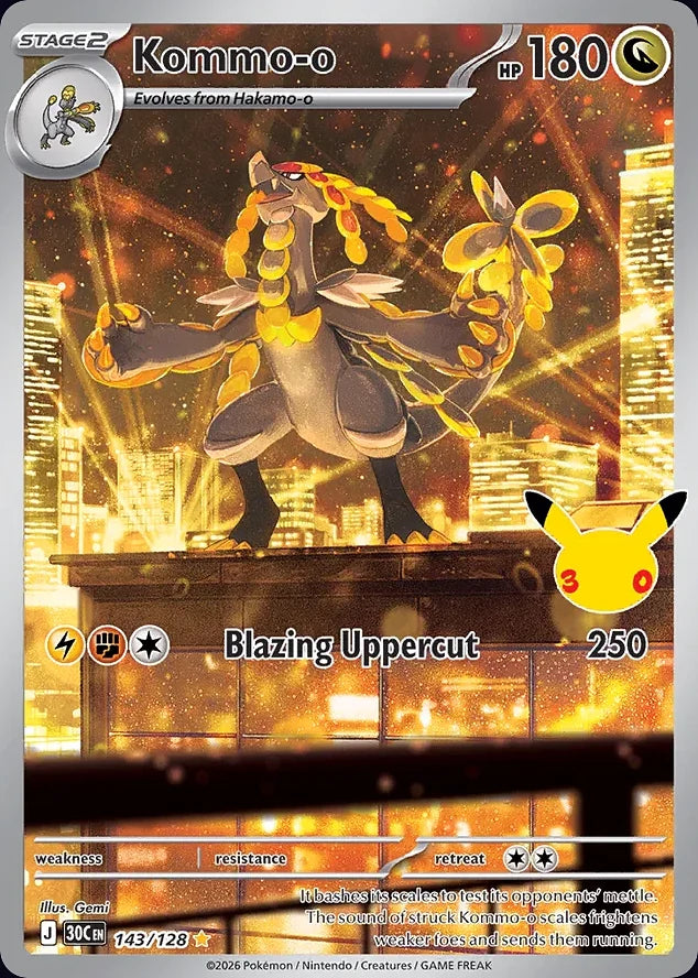 Kommo-o 143 Illustration Rare · 30th Celebration (EN) - Bundle card
