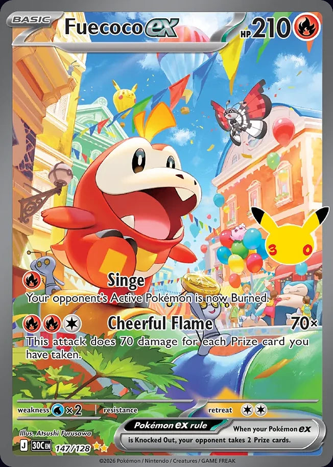 Fuecoco ex 147 Special Illustration Rare · 30th Celebration (EN) - Bundle card