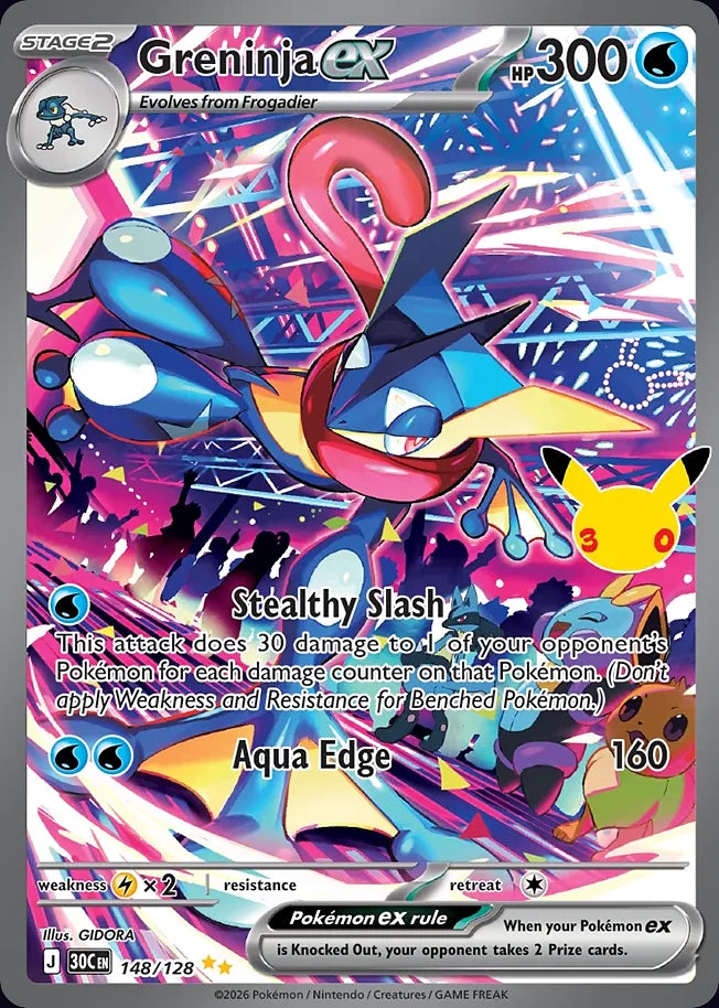 Greninja ex 148 Special Illustration Rare · 30th Celebration (EN) - Bundle card