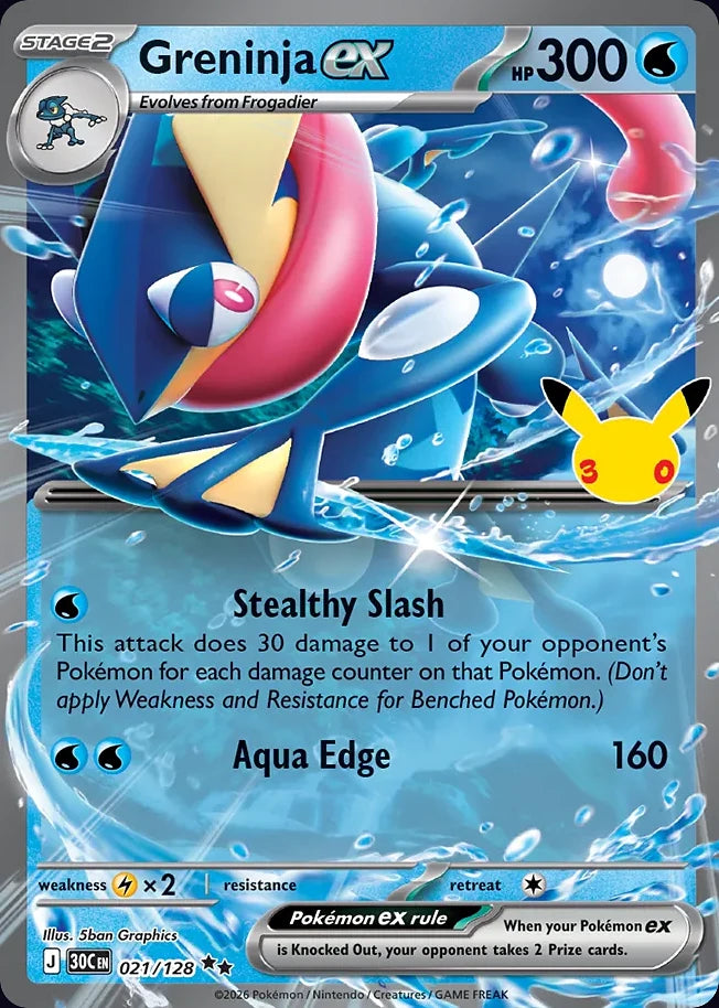Greninja ex 21 Double Rare (ex) · 30th Celebration (EN) - Bundle card