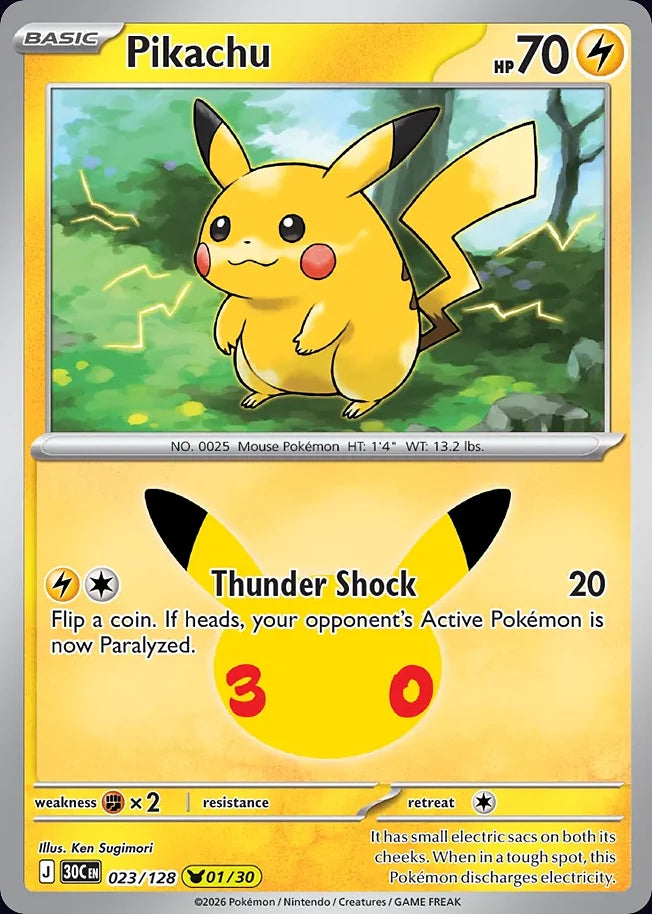 Pikachu 23 Pikachu Collection · 30th Celebration (EN) - Bundle card