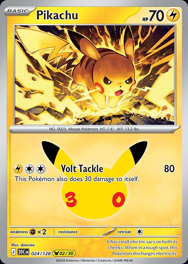 Pikachu 24 Pikachu Collection · 30th Celebration (EN) - Bundle card