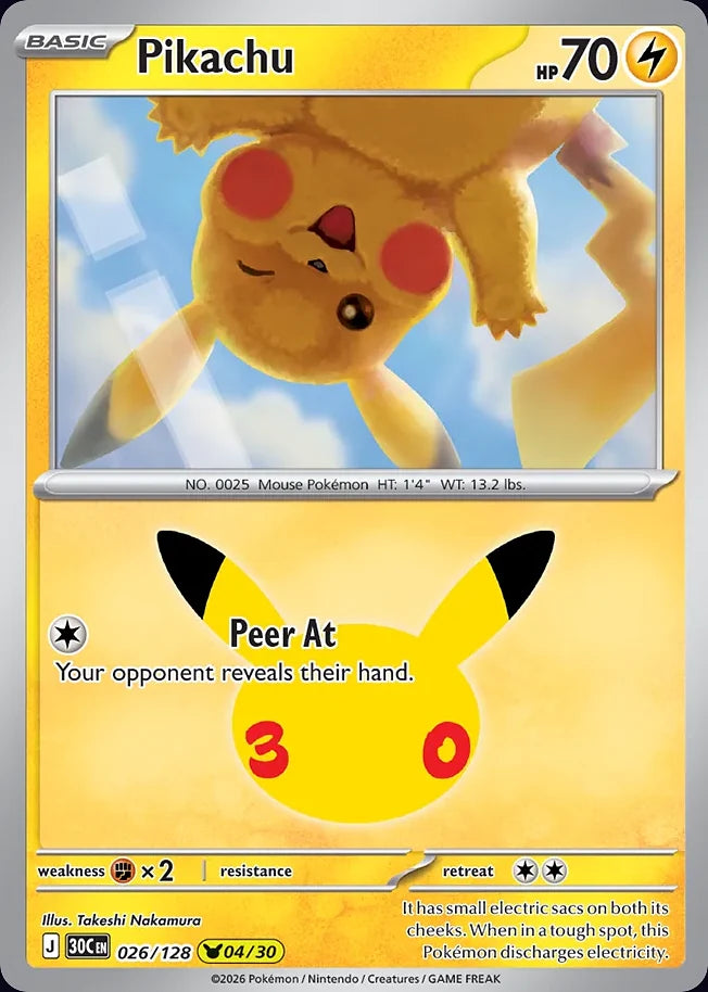 Pikachu 26 Pikachu Collection · 30th Celebration (EN) - Bundle card
