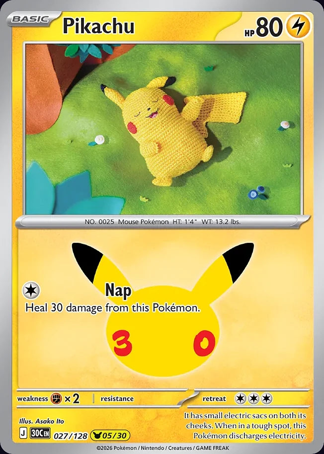Pikachu 27 Pikachu Collection · 30th Celebration (EN) - Bundle card