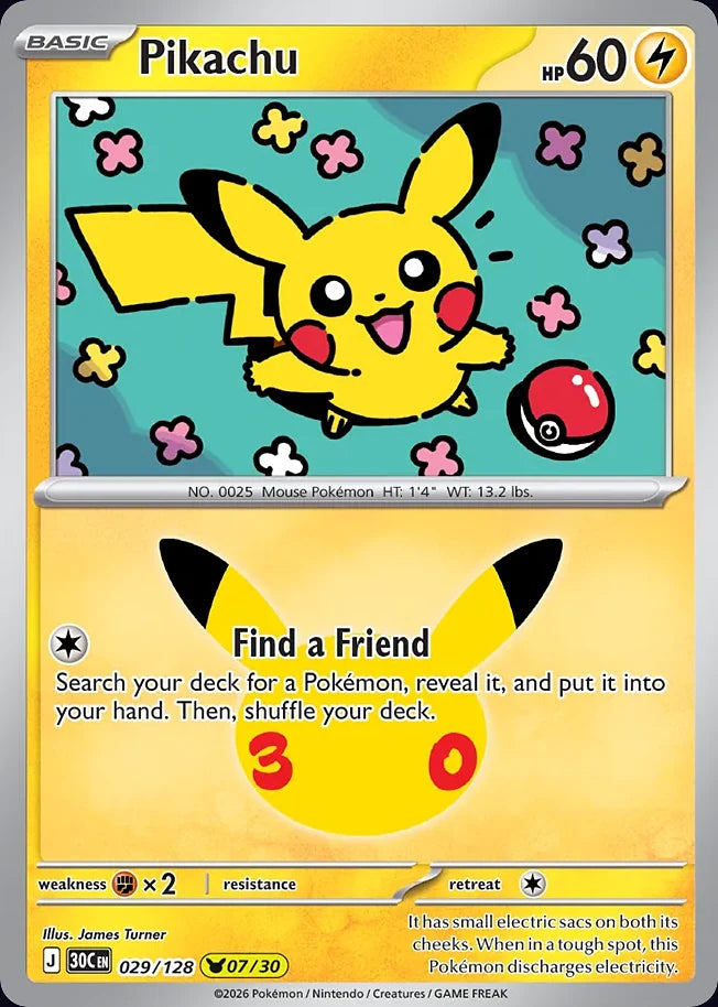 Pikachu 29 Pikachu Collection · 30th Celebration (EN) - Bundle card