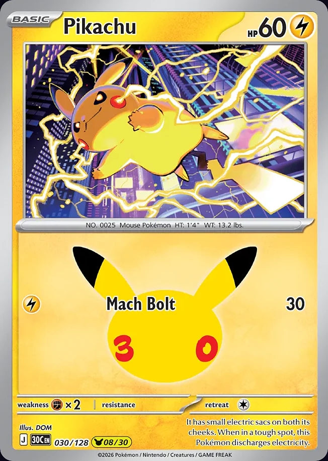 Pikachu 30 Pikachu Collection · 30th Celebration (EN) - Bundle card