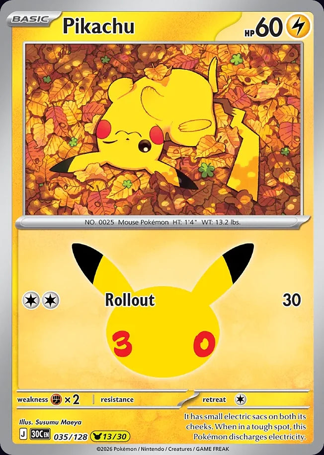Pikachu 35 Pikachu Collection · 30th Celebration (EN) - Bundle card