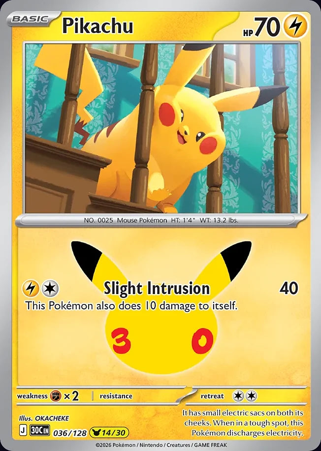 Pikachu 36 Pikachu Collection · 30th Celebration (EN) - Bundle card