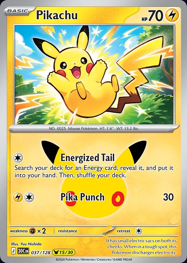 Pikachu 37 Pikachu Collection · 30th Celebration (EN) - Bundle card