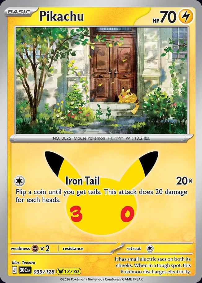 Pikachu 39 Pikachu Collection · 30th Celebration (EN) - Bundle card
