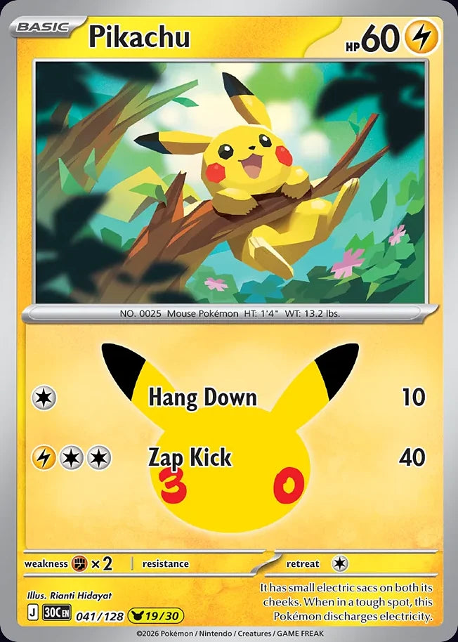 Pikachu 41 Pikachu Collection · 30th Celebration (EN) - Bundle card