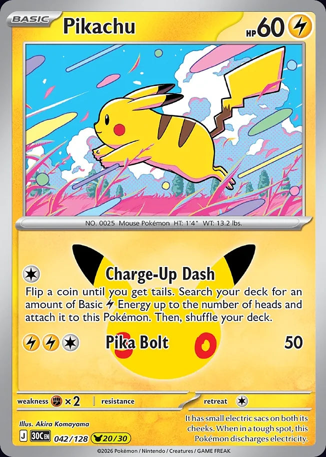 Pikachu 42 Pikachu Collection · 30th Celebration (EN) - Bundle card