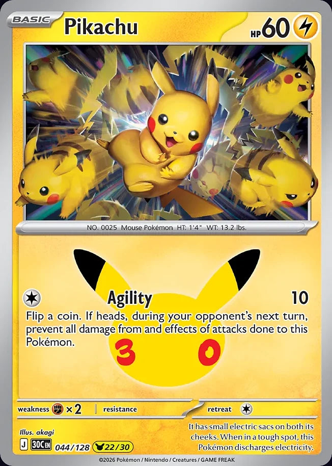 Pikachu 44 Pikachu Collection · 30th Celebration (EN) - Bundle card