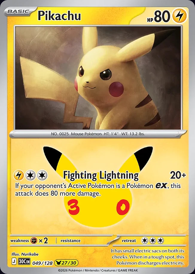Pikachu 49 Pikachu Collection · 30th Celebration (EN) - Bundle card
