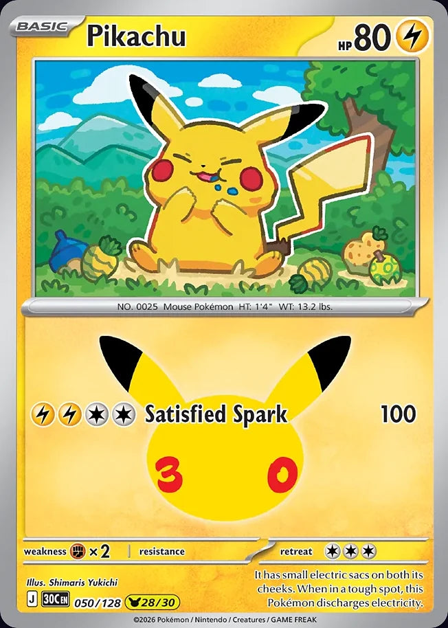 Pikachu 50 Pikachu Collection · 30th Celebration (EN) - Bundle card