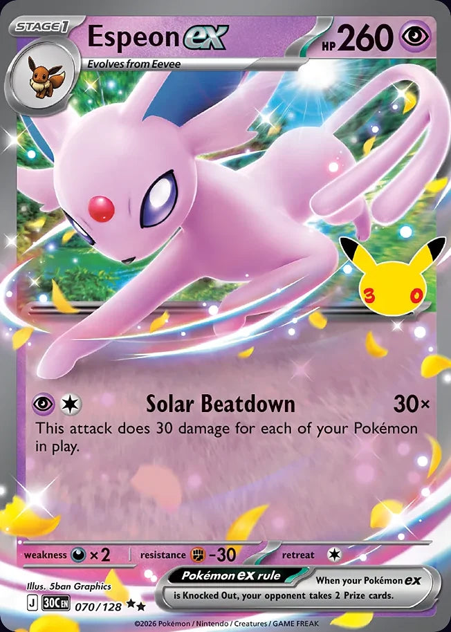 Espeon ex 70 Double Rare (ex) · 30th Celebration (EN) - Bundle card