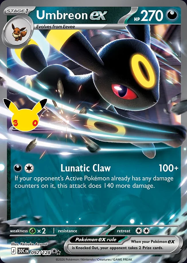 Umbreon ex 92 Double Rare (ex) · 30th Celebration (EN) - Bundle card
