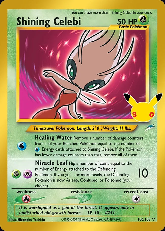 Shining Celebi 106 CC Classic Collection · 30th Celebration (EN) - Bundle card
