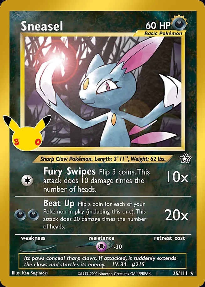 Sneasel 25 CC Classic Collection · 30th Celebration (EN) - Bundle card