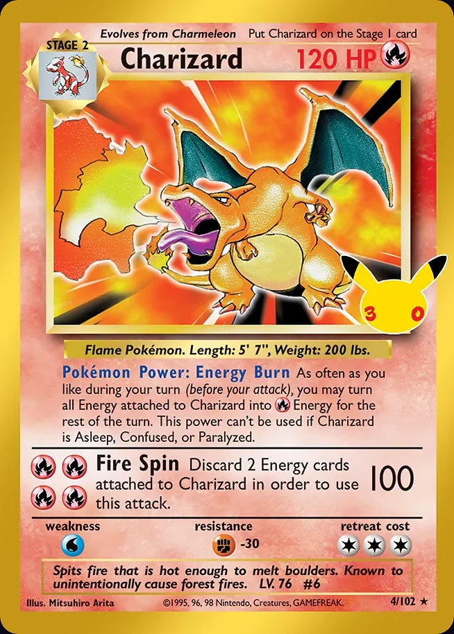 Charizard 4 CC Classic Collection · 30th Celebration (EN) - Bundle card